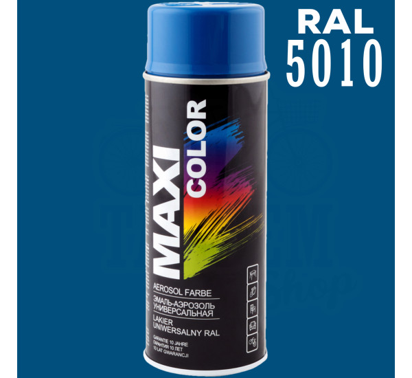 Краска универсальная | Maxi Color | Аэрозоль 400 мл &mdash; RAL 5010 Горечавковый синий