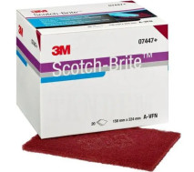 Абразивный лист (скотч-брайт) | 3M Scotch-Brite A-VFN | 158 x 224 мм &mdash; P320/360 Красный