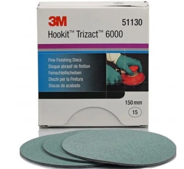 Шлифовальный круг тонкий на пенной основе | 3M Trizact | &Oslash; 150 мм &mdash; P6000