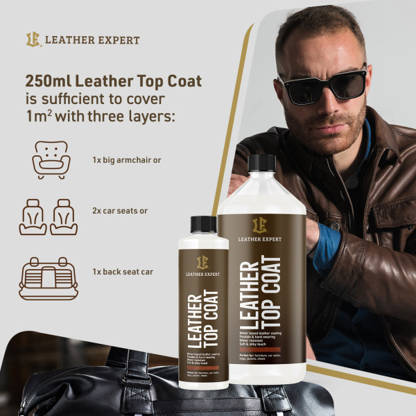 Лак для фарбування шкіри глянцевий | Leather Expert Top Coat| Пляшка 50 мл