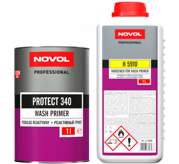Почва кислая для металла | Novol Protect 340 | Комплект 2 л - Коричневый