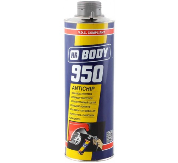 Антигравийное покрытие | BODY 950 Proline | Под краскопульт 1 л &mdash; Серый