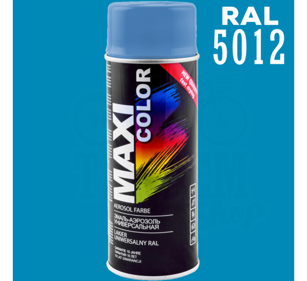 Краска универсальная | Maxi Color | Аэрозоль 400 мл &mdash; RAL 5012 Голубой