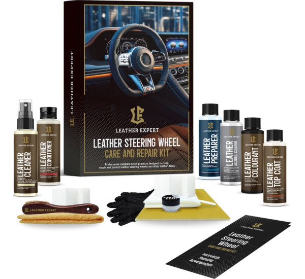 Набор для реставрации кожи руля | Leather Expert SW Care and Repair Kit | Черный