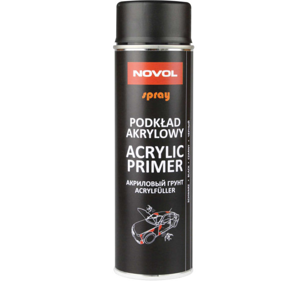 Грунт-наполнитель акриловый | Novol Spray Primer | Аэрозоль 500 мл &mdash; Черный