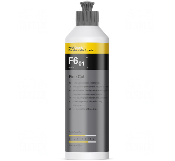 Паста для полировки мелкозернистая | KochChemie Fine Cut F6.01 | Бутылка 250 мл