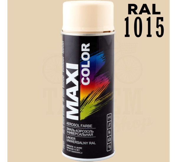 Краска универсальная | Maxi Color | Аэрозоль 400 мл &mdash; RAL 1015 Светлый слоновой кость
