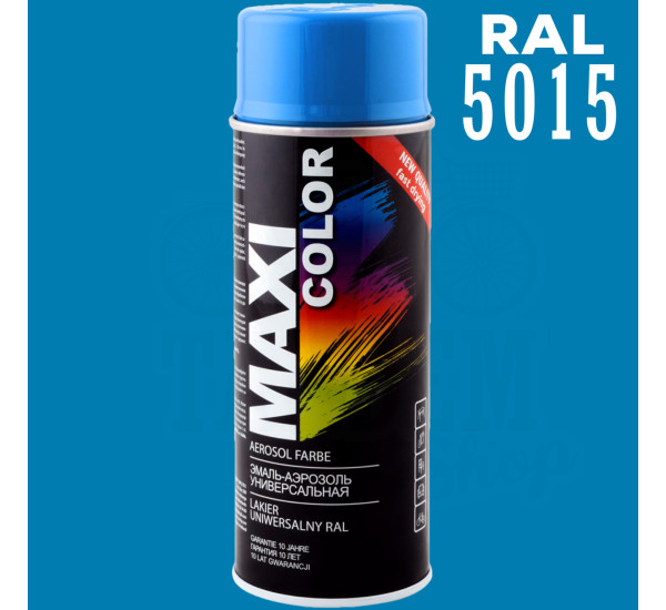 Краска универсальная | Maxi Color | Аэрозоль 400 мл &mdash; RAL 5015 Небесно-голубой