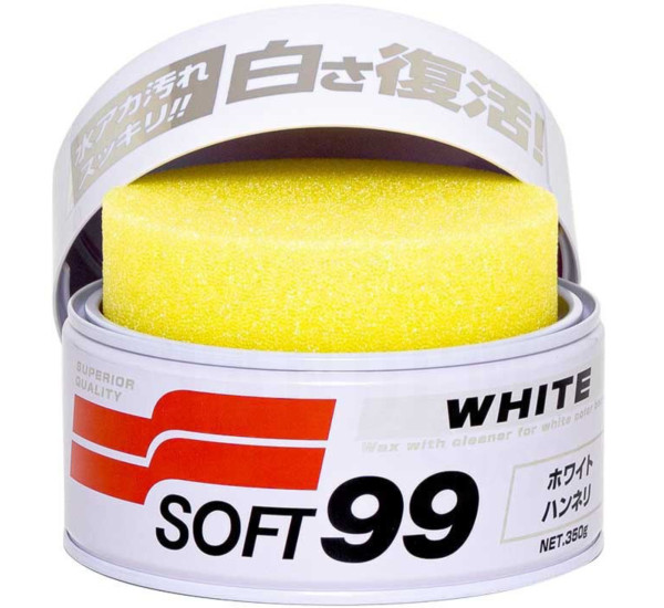 Воск для светлых цветов | Soft99 White Super Wax | Баночка 350 г