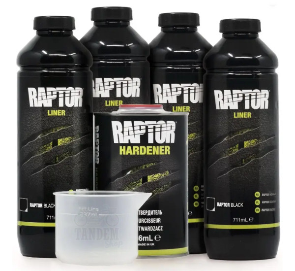 Защитное покрытие повышенной прочности | RAPTOR King of Tough | 4 л - Черный