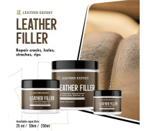 Шпаклевка для кожи | Leather Expert Filler| Банка 25 мл &mdash; Черный
