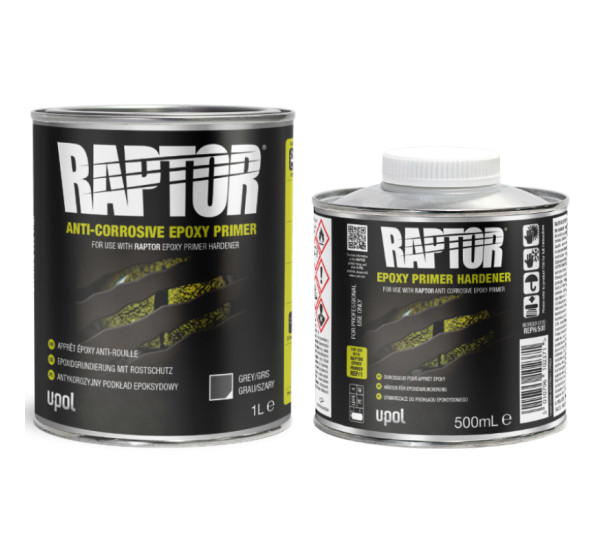 Грунт эпоксидный | RAPTOR Epoxy Primer | Комплект 1,5 л &mdash; Серый