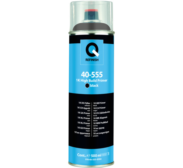 Грунт-наполнитель акриловый | Q-Refinish 40-555 | Аэрозоль 500 мл &mdash; Черный