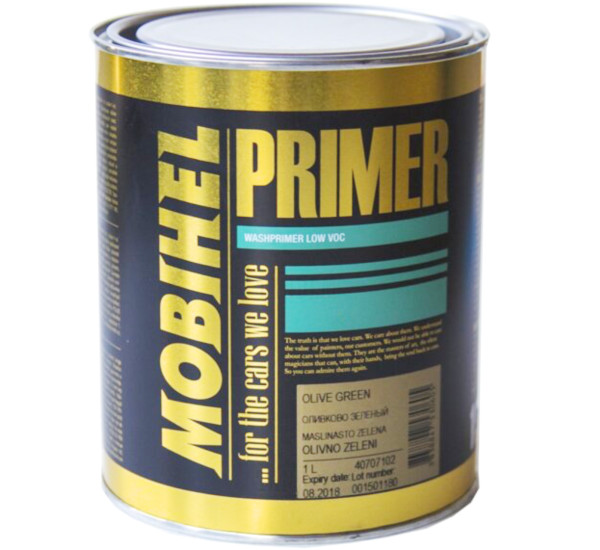 Грунт кислотный для металла | Mobihel Wash Primer | Банка 1 л &mdash; Серый