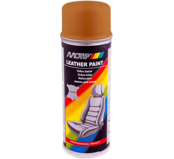 Краска для кожи | Motip Leather Paint | Аэрозоль 200 мл &mdash; RAL 8001 Охра коричнева