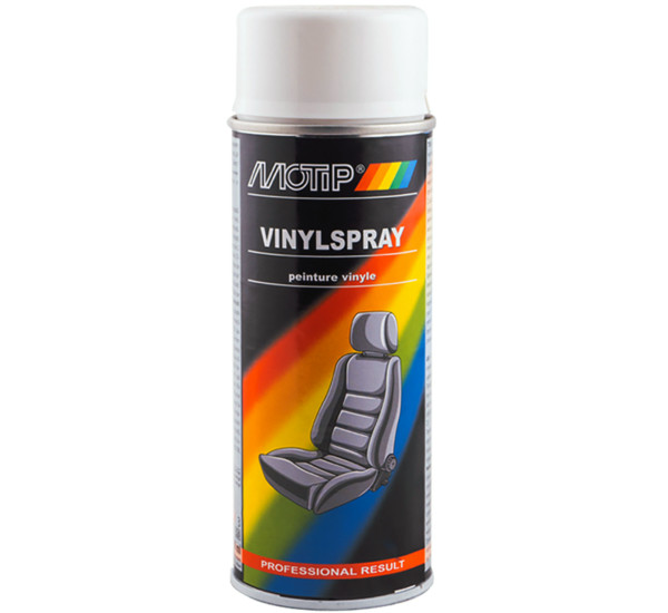 Фарба для шкіри та вінілу | Motip Vinylspray | Аерозоль 400 мл — Білий глянець