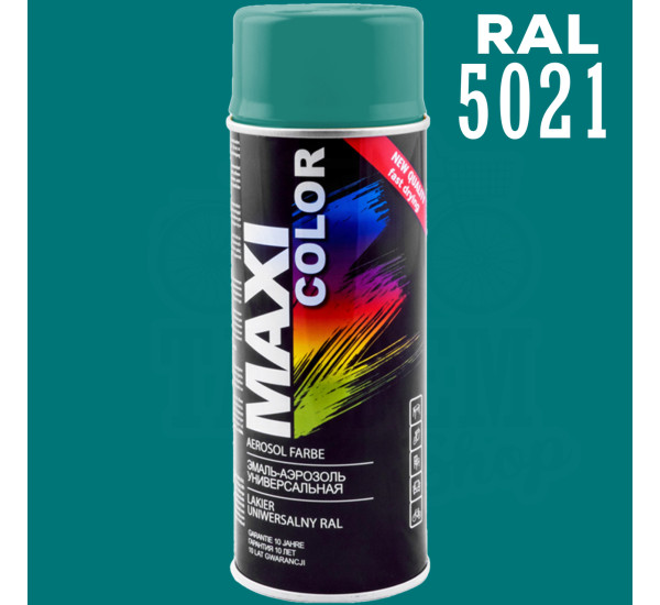 Краска универсальная | Maxi Color | Аэрозоль 400 мл &mdash; RAL 5021 Водяно-синий