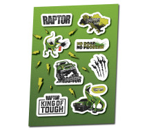 Набір стикерів | RAPTOR King of Tough | 8 шт