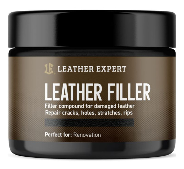 Шпаклівка для шкіри | Leather Expert Filler| Баночка 50 мл — Чорний