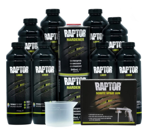 Защитное покрытие повышенной прочности + краскопульт | RAPTOR King of Tough | 8 л — Белый