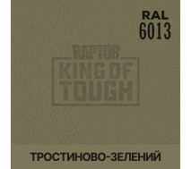 Барвник для захисного покриття | RAPTOR | На 1 пляшку 50 г — RAL 6013 Тростиновий зелений