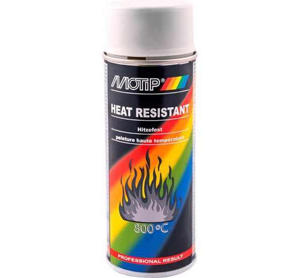 Краска огнестойкая | Motip Heat Resistant 800 &deg;C | Аэрозоль 400 мл &mdash; Серый
