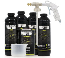 Захисне покриття підвищеної міцності + фарбопульт з дюзою | RAPTOR King of Tough | 4 л — Під колір