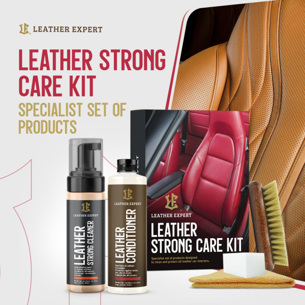 Набор для ухода за кожей сильнодействующий | Leather Expert Strong Care Kit | 500 мл