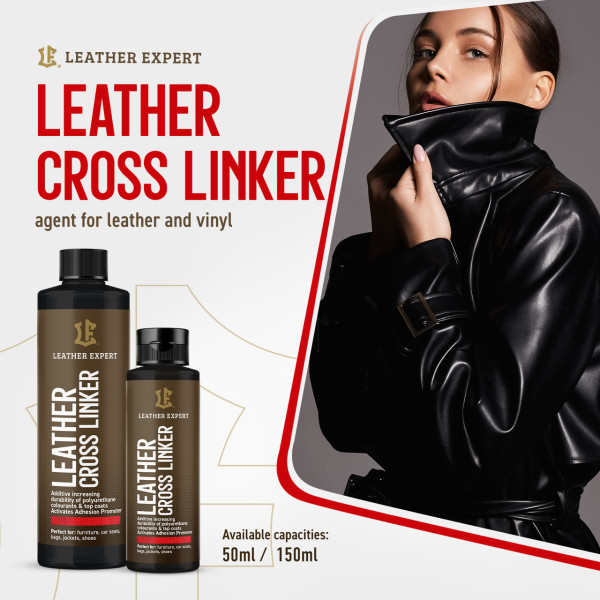 Зміцнююча добавка для фарбування шкіри Leather Expert Cross Linker | Пляшка 50 мл