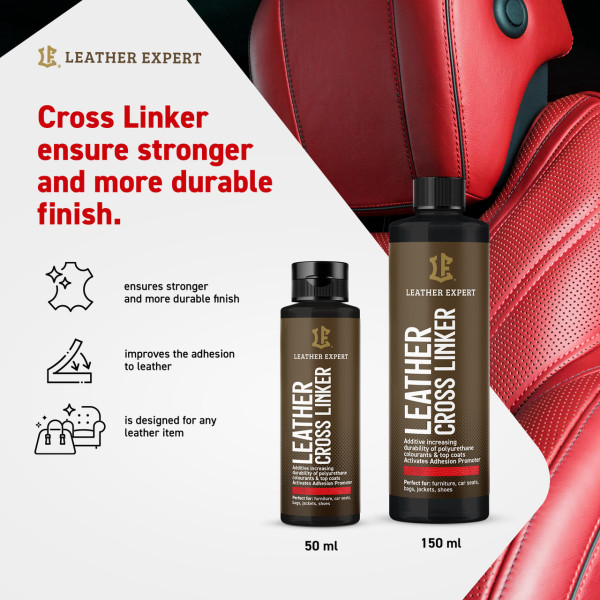 Зміцнююча добавка для фарбування шкіри Leather Expert Cross Linker | Пляшка 50 мл