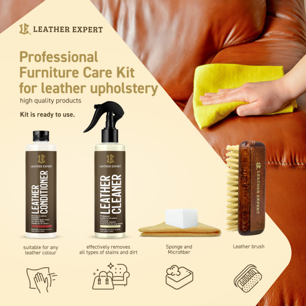 Набор для ухода за кожаной мебелью | Leather Expert Furniture Kit | 500 мл