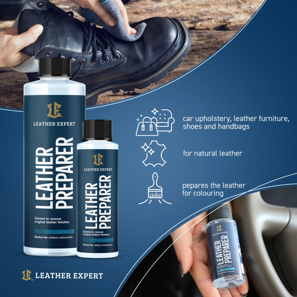 Змивка фарби для шкіри Leather Expert Preparer| Пляшка 50 мл