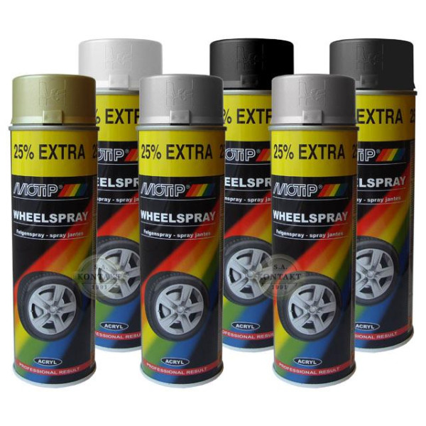 Краска для дисков | Motip Wheelspray | Аэрозоль 500 мл &mdash; Белый глянец