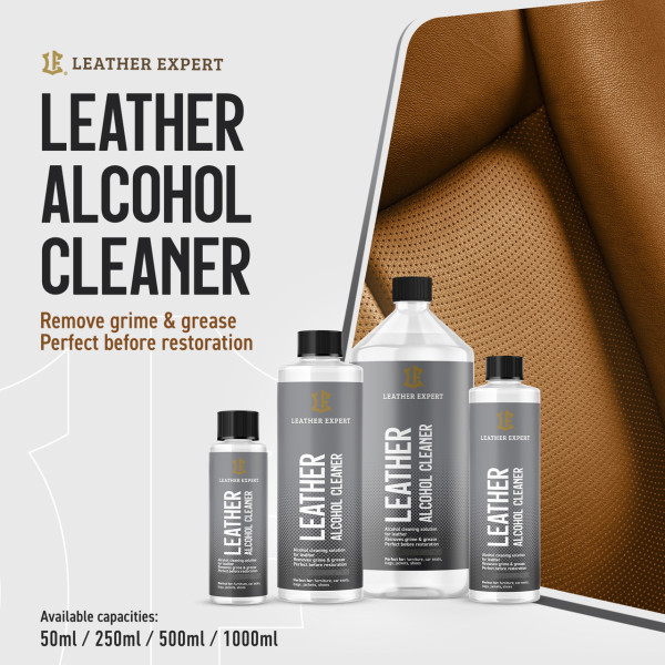 Спиртовий знежирювач для фарбування шкіри Leather Expert Alcohol Cleaner | Пляшка 50 мл