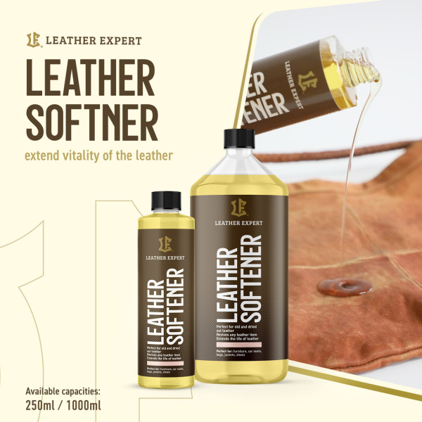 Захисне покриття для шкіри + розм'якшувач | Leather Expert Softener | Пляшка 250 мл