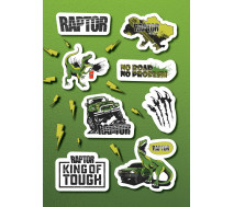 Набір стикерів | RAPTOR King of Tough | 8 шт