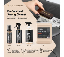 Очиститель для кожи сильнодействующий | Leather Expert Strong Cleaner | Спрей 200 мл