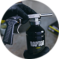 Нанесение покрытия RAPTOR пистолетом